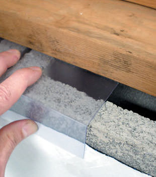 Block wall clear covering for wet crawl spaces in Newnan