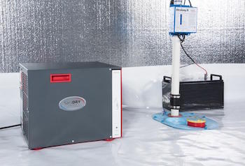 Crawl space sump pump and dehumidifier system
