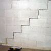 A diagonal stair step crack along the foundation wall of a Lagrange home