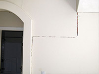 Drywall cracking due to foundation settlement in Lawrenceville