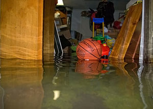 Flooded basement in Atlanta