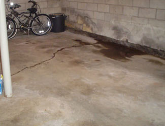 basement floor crack repair system in Georgia